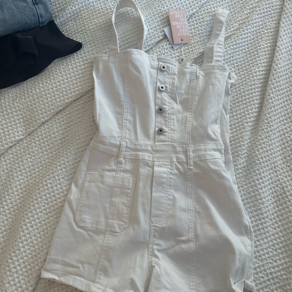 NWT tiger mist white romper